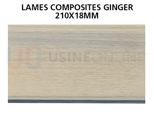 Lames Composites Veinées Bois Coloris Ginger 210x18mm 