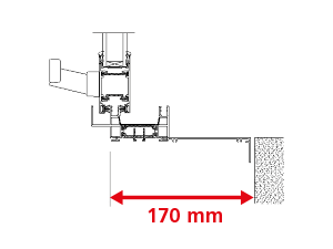 Dormant 70 mm + Tapées Rapportées de 97 mm pour Doublage de 170 mm Coulissant 2 Rails