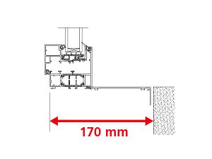 Dormant 70 mm + Tapées Rapportées de 97 mm pour Doublage de 170 mm