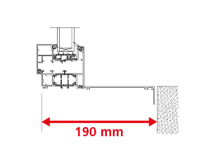 Dormant 70 mm + Tapées Rapportées de 117 mm pour Doublage de 190 mm