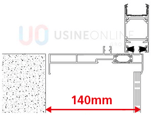 Porte de service PVC anthracite semi-vitrée ouvrant droit L 960mm